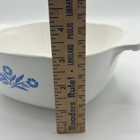 CORNINGWARE BLUE CORNFLOWER 1 1/2 QUART SQUARE COOKING DISH - Picture 6 of 7